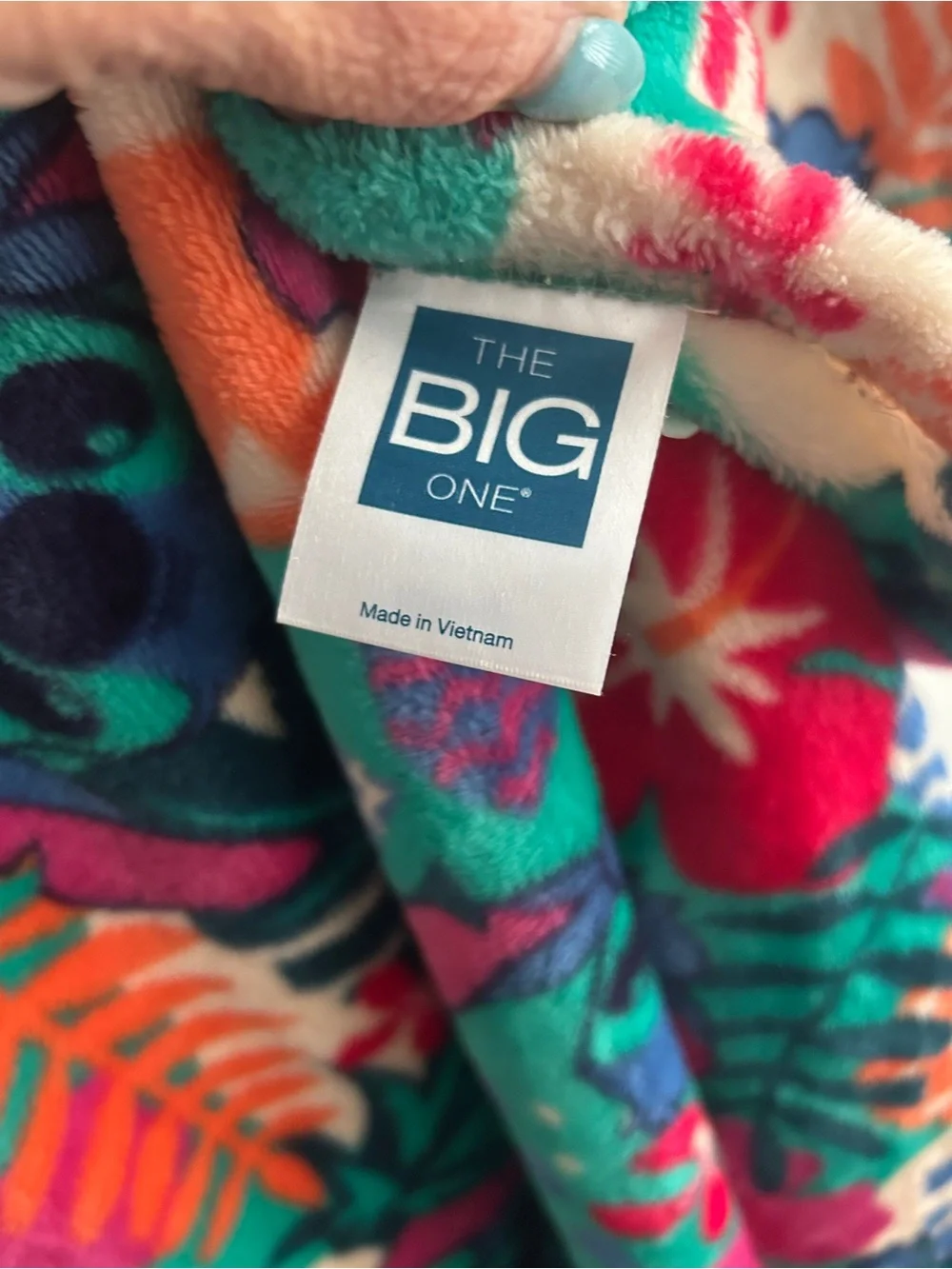 The Big One Tropical Stitch Blanker in Teal Pink Orange